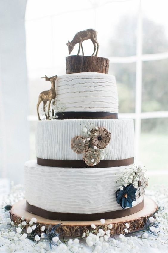 Gateau de mariage esprit foret